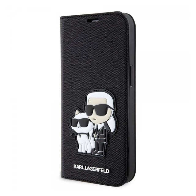 Karl Lagerfeld iPhone 14 Pro Kotelo NFT Saffiano Musta