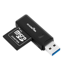 NÖRDIC 2in1 USB3.0 kortinlukija SD/MMC ja MicroSD/TF 2TB 5Gbps UHS-I
