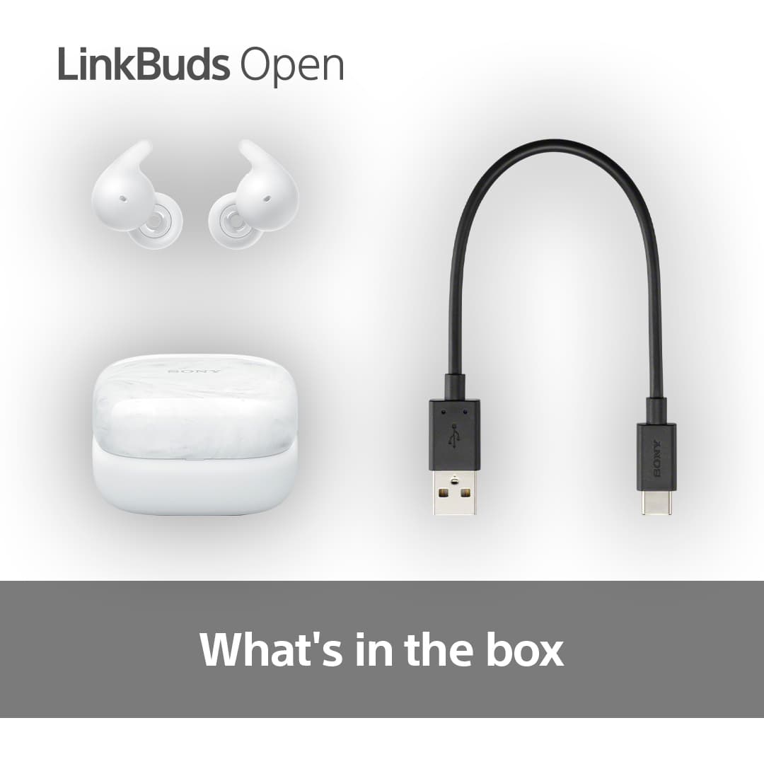 Sony LinkBuds Open täysin langattomat in-ear-kuulokkeet (valkoinen)