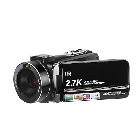 INF Videokamera 2,7K/36MP/16x zoom/IR-pimeänäkö - Gigantti verkkokauppa