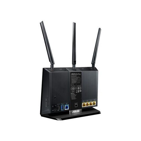 Asus Router RT-AC68U 802.11ac, 600+1300 Mbit/s, 10/100/1000 Mbit/s, Ethernet  LAN (RJ-45) -portit 4, Mesh-tuki Kyllä, 3G/4G valinnaisen USB-sovittimen  kautta, Antennityyppi 3xExternal, 1xUSB 2.0/1xUSB 3.0, AiPro - Gigantti  verkkokauppa