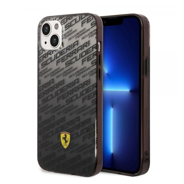 Ferrari iPhone 14 Plus Kuori Gradient Scuderia Musta