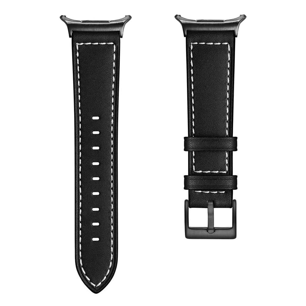 SKALO Nahkaranneke Samsung Watch Ultra 47mm - Musta