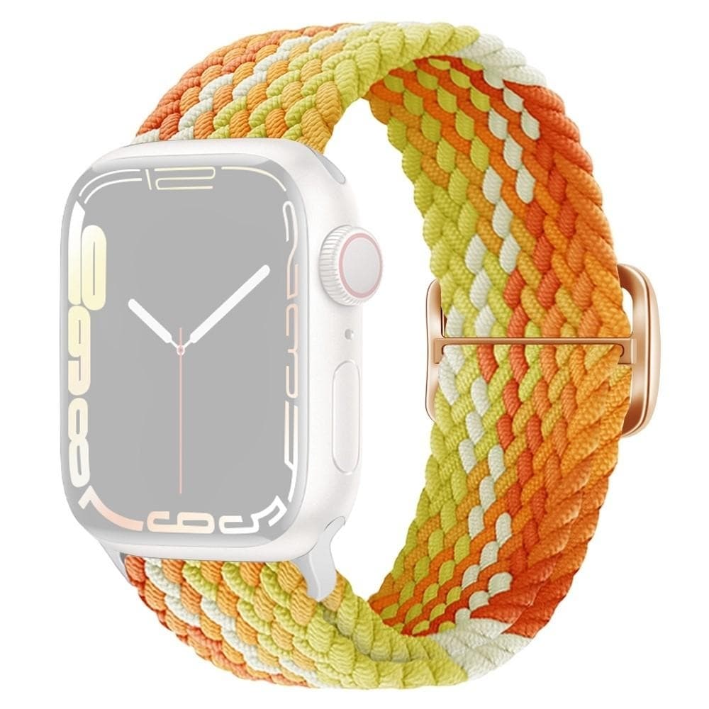 SKALO Punottu -ranneke Apple Watch SE 44mm - Oranssi-Keltainen