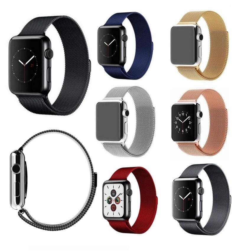 SKALO Milanese Loop Apple Watch Ultra 49mm - Musta