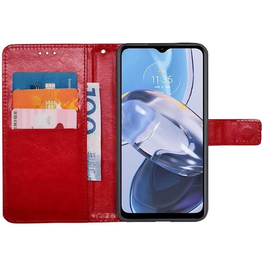 Lompakkokotelo 3-kortti Motorola Moto E22i - Punainen - Gigantti  verkkokauppa