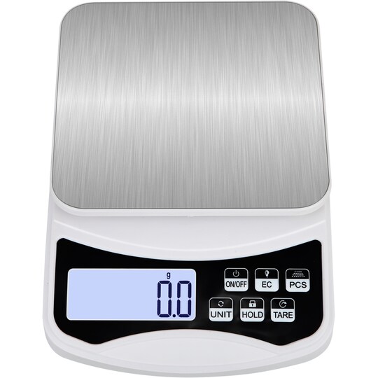 INF Digitaalinen keittiövaaka 5 kg / 0,1 g Valkoinen - Gigantti verkkokauppa