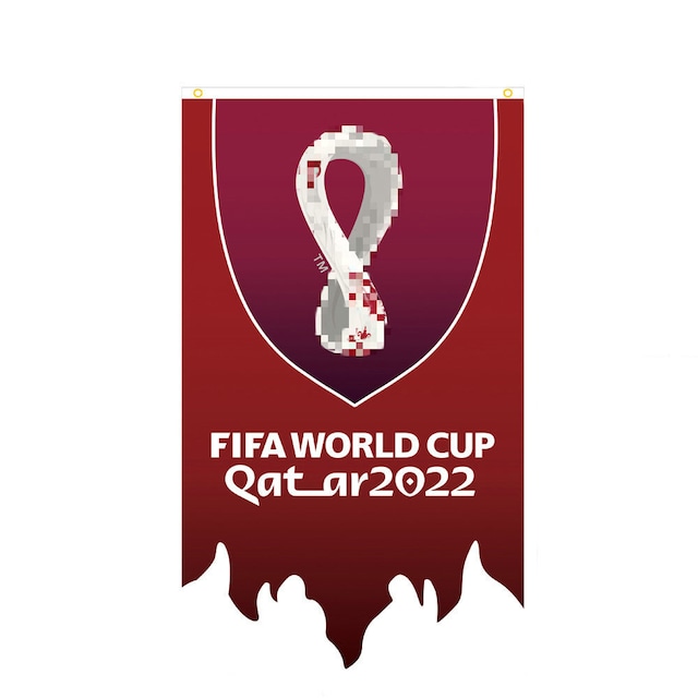 INF 2022 Qatarin jalkapallon MM-lippu Monivärinen