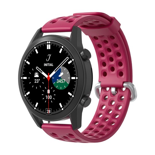 Kellon ranneke silikoni 22 mm Viininpunainen S Samsung Galaxy Watch 46 mm/ Watch 3 45 mm/Gear S3 Classic/S3 Frontier, Huawei Watch GT2, Garmin  Vivoactive 4 45 mm/Venu 2 45 mm, Fossil Gen 5 Carlyle - Gigantti  verkkokauppa