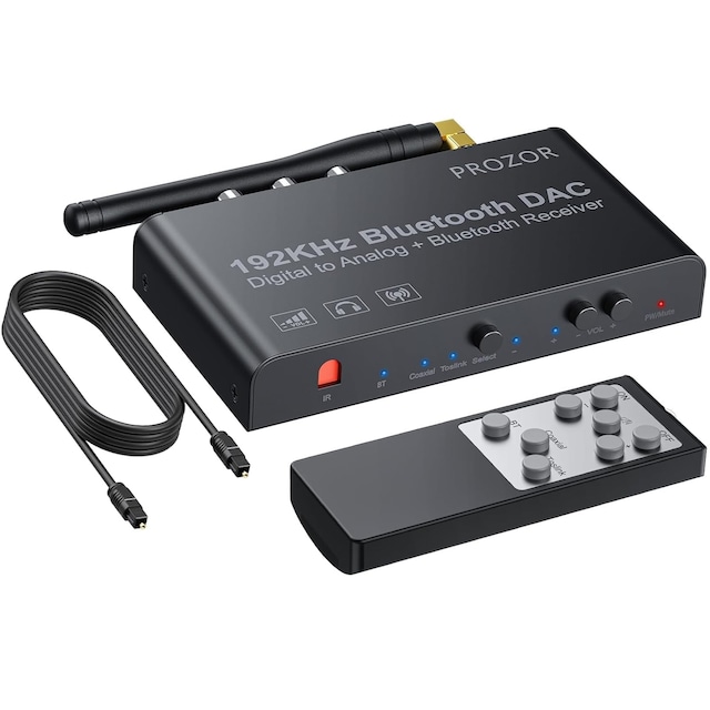 Digitaalisesta analogiseen -muunnin, 192 kHz, Bluetooth, DAC stereo