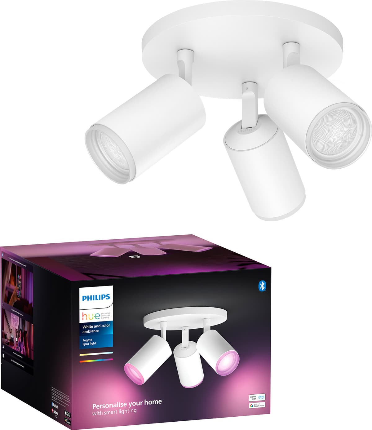 Philips Hue Fugato spottivalo 3x4,2 W GU10 (valkoinen)