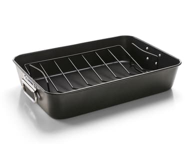 Roasting pan w/rack 40x28x8 cm