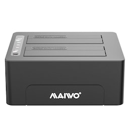 Maiwo K3082C USB C 3.1 GEN2 10 Gb/s telakointiasema 2 kpl 2,5 3,5 SATA-kiintolevy, SSD, 14 Tt:uun saakka, UASP-tuki, SATAIII-tuki, 6 Gb/s