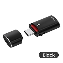 NÖRDIC 2 in 1 USB-C TF -kortinlukija ja OTG USB-A 3.1 -sovitin