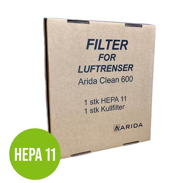 Ilmansuodatinpaketti (HEPA 11) Arida Clean 600 ilmanpuhdistimeen