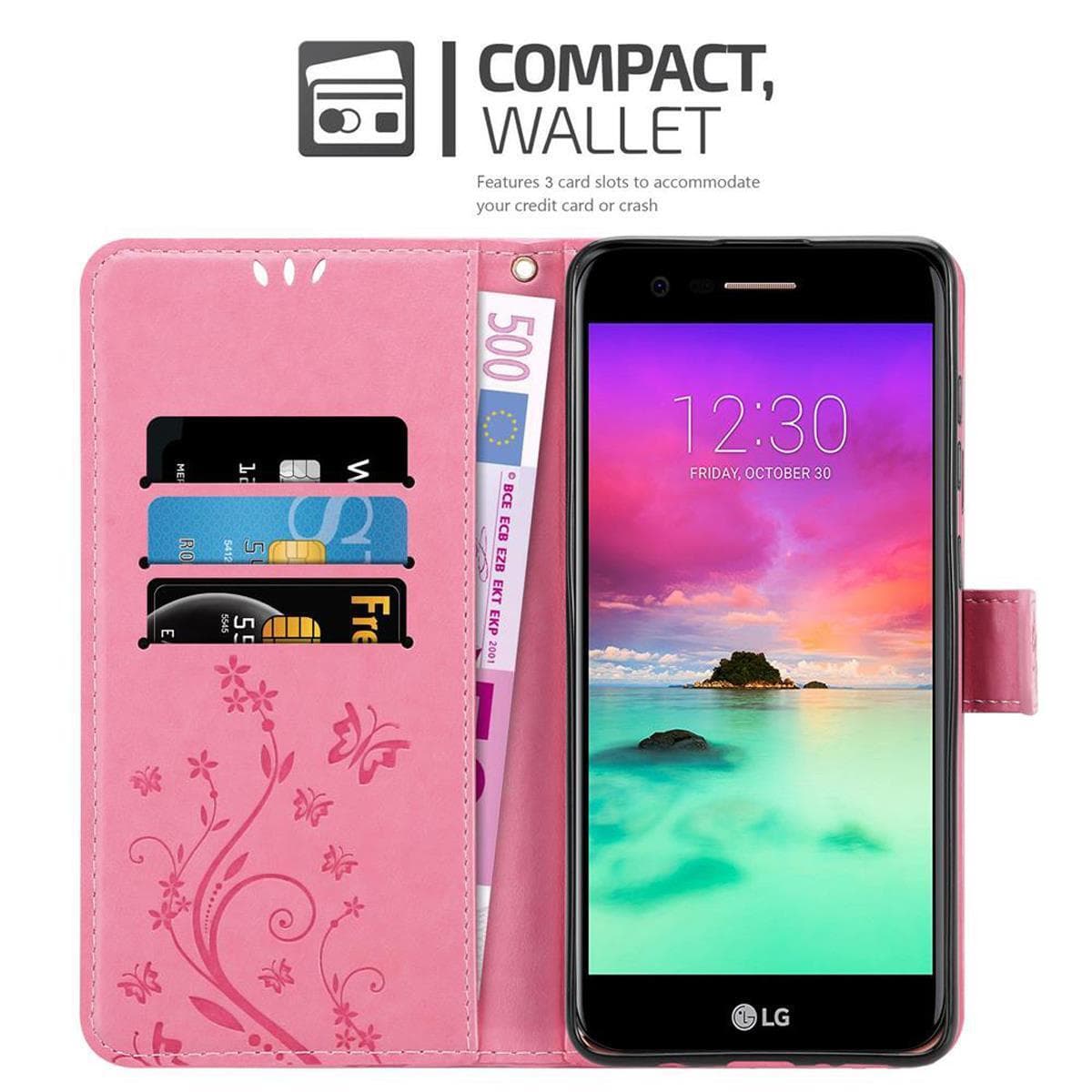 LG K10 2018 / K11 / K11 PLUS Suojakuori Lompakkokotelo