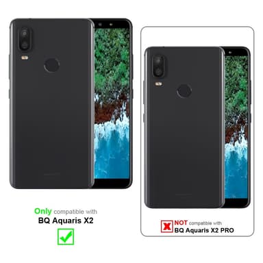 BQ Aquaris X2 Suojakuori Lompakkokotelo (Musta)