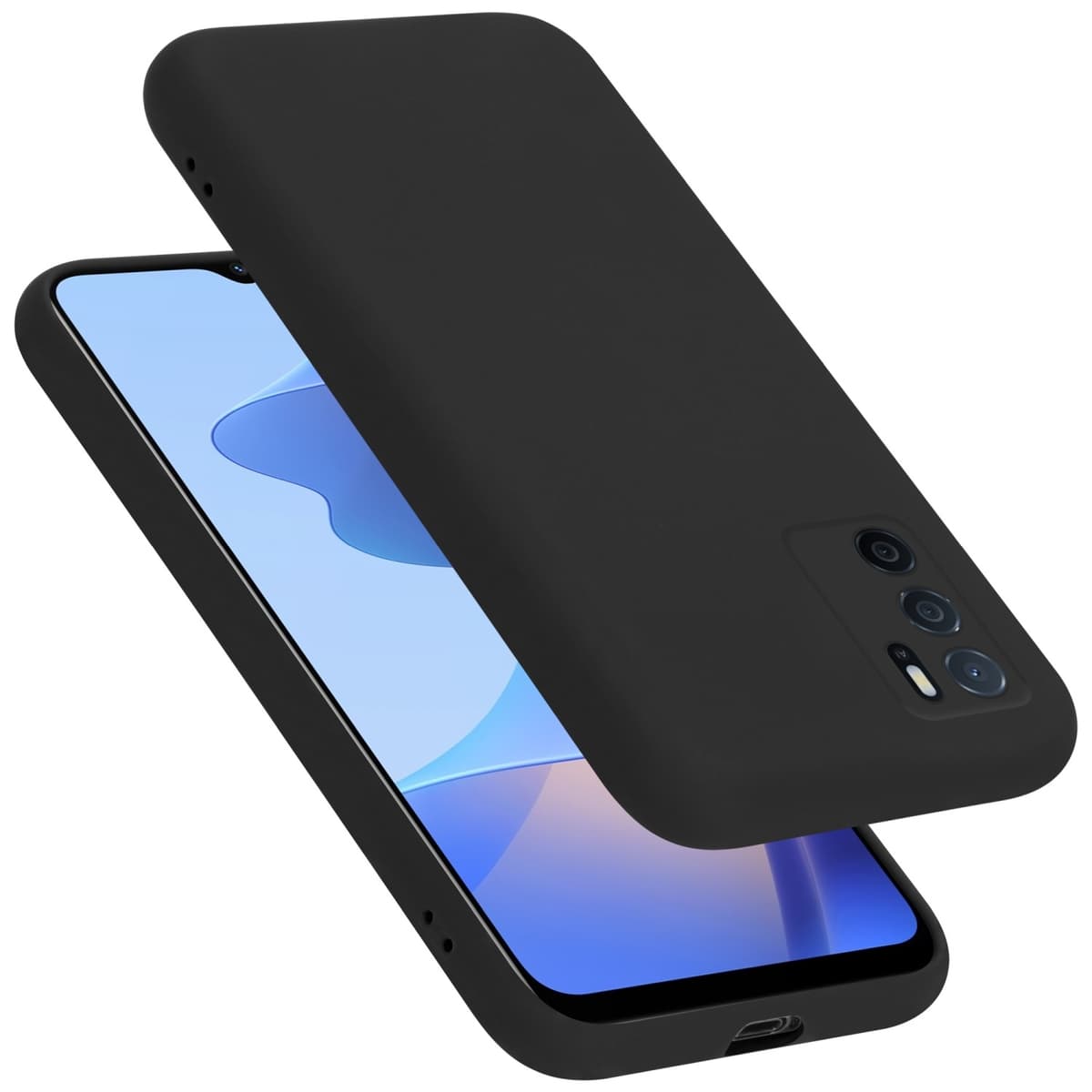 Oppo A16s / A54s Suojakuori Kotelo Case (Musta)