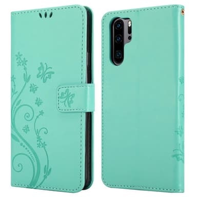 Huawei P30 PRO Suojakuori Lompakkokotelo (Turkoosi)