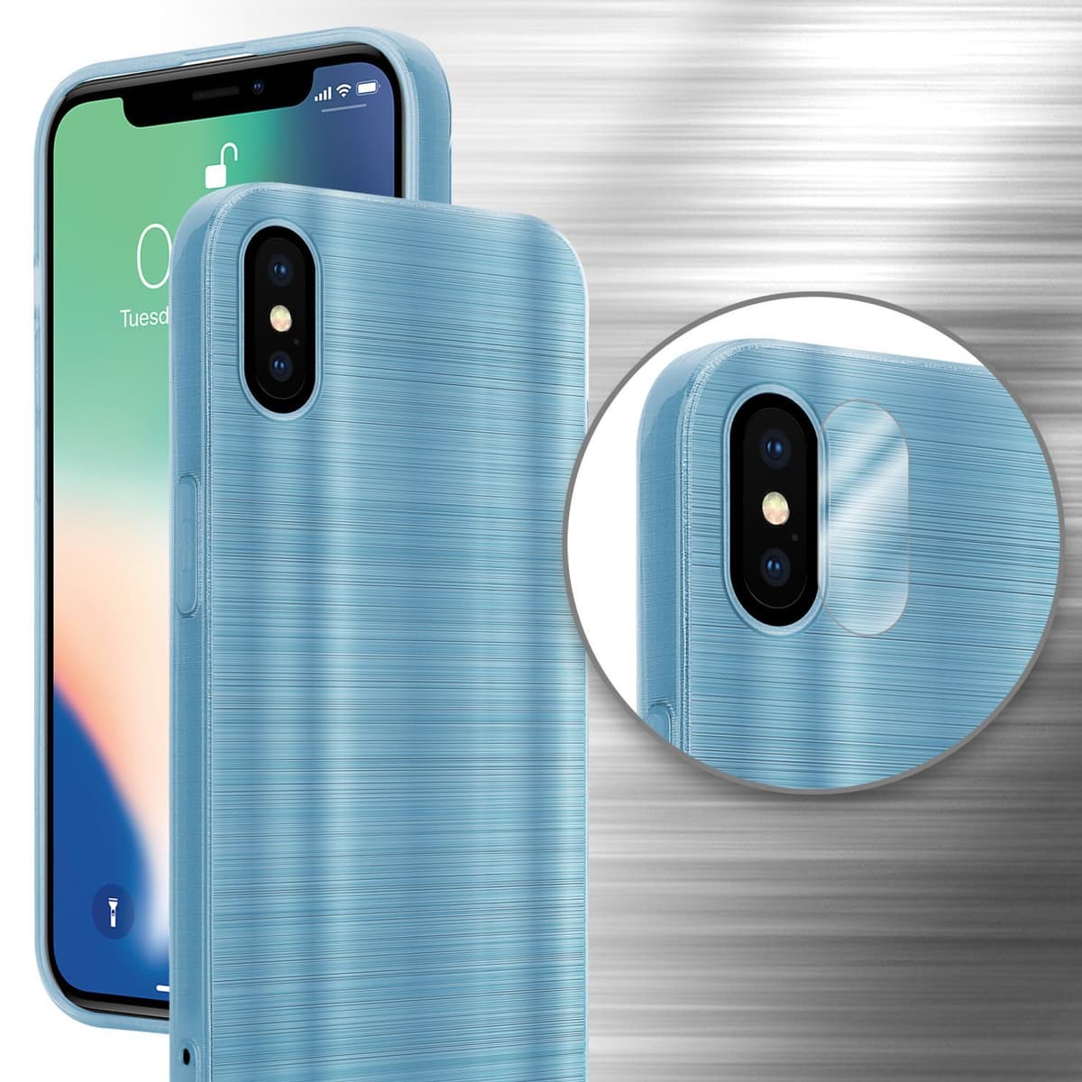 Suojakuori iPhone X / XS Kotelo (Turkoosi)