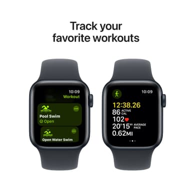 Apple Watch SE 2nd Gen 44mm LTE (keskiyö alu./keskiyö Sport Band M/L)