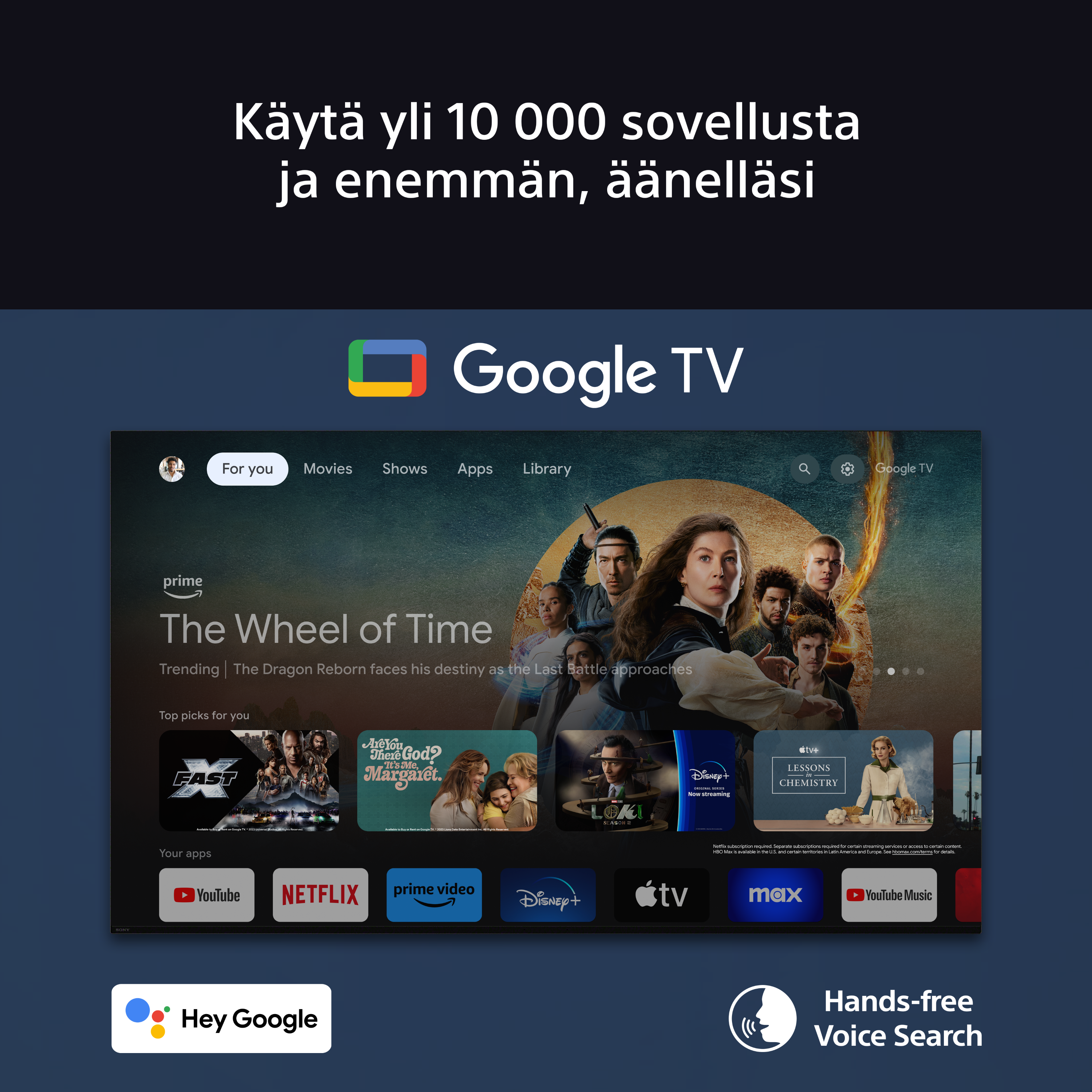 Google TV tarjoaa pääsyn yli 10000 sovellukseen