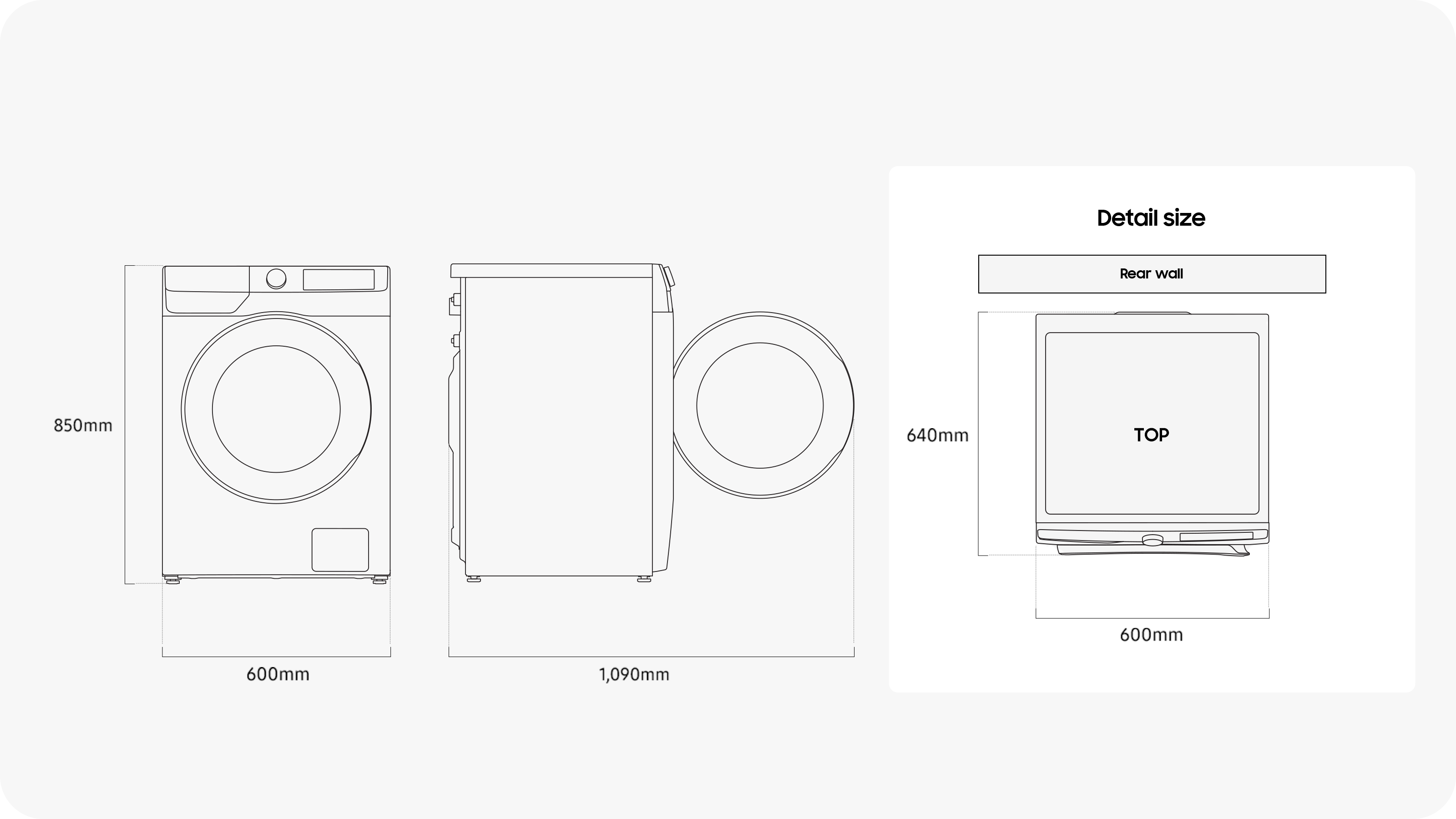 Samsung - Washing machine - How to measure