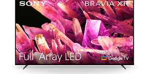 Sony Bravia X93K Full Array LED TV, jonka näytöllä kristalleja eri vaaleanpunaisen sävyissä